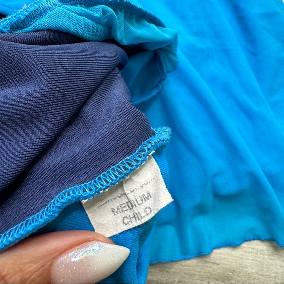 BLUEWATER DANCEWEAR 3 Piece Blue Bundle Size Child Medium - Picture 8 of 9